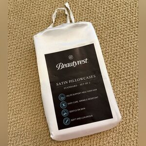 white satin pillowcases set of 2 - beautyrest!